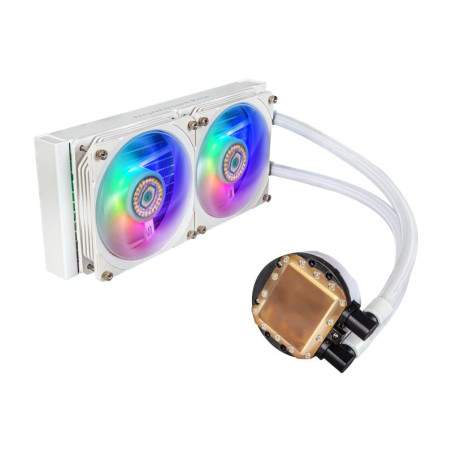 Cooler Master MasterLiquid PL240 Flux White Edition Boitier PC Kit de refroidissement du liquide 12 cm Blanc