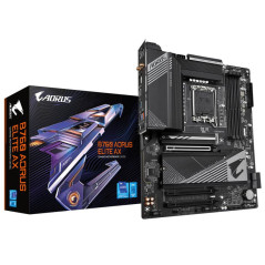 Cartes mères - GIGABYTE - B760 AORUS ELITE AX Carte Mère - Prend en charge les processeurs Intel Core de 14e génération, VRM 12+