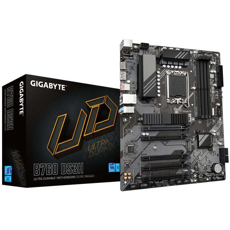 Cartes mères - GIGABYTE - B760 DS3H Carte Mère - Compatible avec les processeurs Intel Core 14e génération, VRM numérique 8+2+1 
