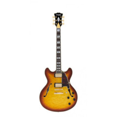 D'ANGELICO Excel DC XT Iced Tea Burst Quilt - Instruments de musique de qualité sur Soul Rebel E-Shop
