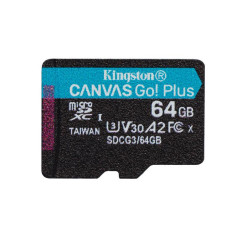 Cartes mémoire - Kingston Technology - Carte microSDXC Canvas Go Plus 170R A2 U3 V30 de 64 Go + ADP | Soul Rebel E-Shop