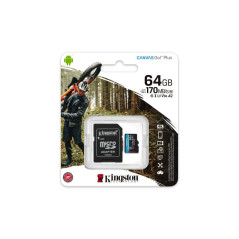 Cartes mémoire - Kingston Technology - Carte microSDXC Canvas Go Plus 170R A2 U3 V30 de 64 Go + ADP | Soul Rebel E-Shop