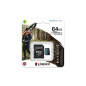 Cartes mémoire - Kingston Technology - Carte microSDXC Canvas Go Plus 170R A2 U3 V30 de 64 Go + ADP