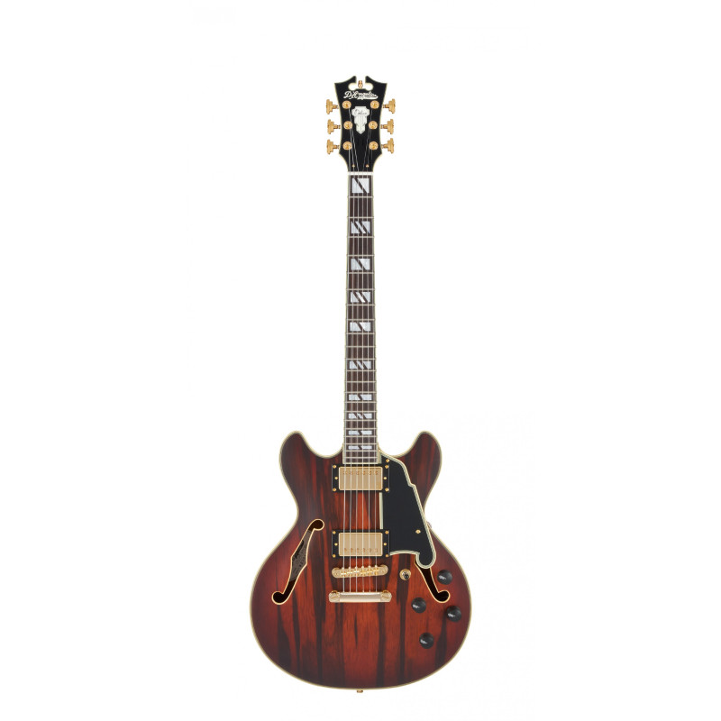 D'ANGELICO Deluxe Mini DC Satin Brown Burst