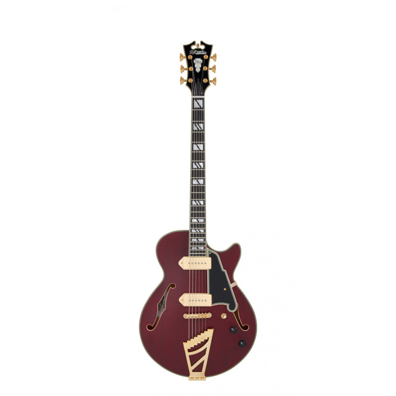 D'ANGELICO Deluxe SS Baritone Satin Trans Wine