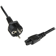 Câbles électriques - StarTech.com - Cordon d'alimentation en trèfle Schuko CEE7 vers C5 de 1m pour ordinateur portable - M/F - N