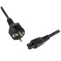 Câbles électriques - StarTech.com - Cordon d'alimentation en trèfle Schuko CEE7 vers C5 de 1m pour ordinateur portable - M/F - N