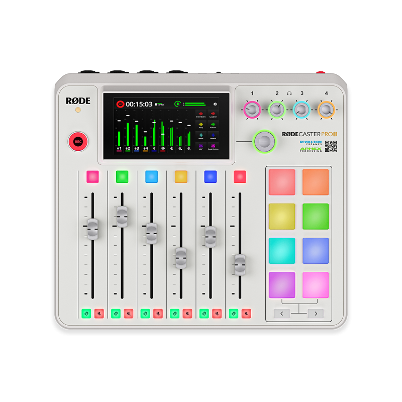 RODE CasterPro II Workstation Podcast White