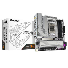 Cartes mères - GIGABYTE - B650M AORUS ELITE AX ICE Carte mère - AMD Ryzen série 9000, VRM 12+2+2 phases, jusqu'à 8000 MHz DDR5 (