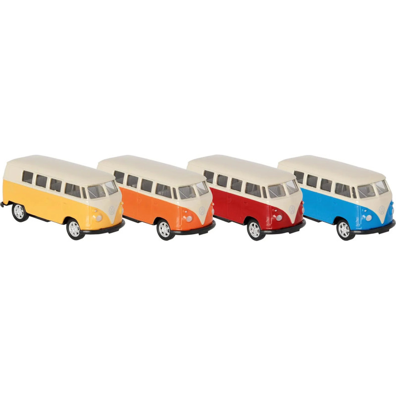 Display de 12 Volkswagen Microbus (1962), en métal, 1/60, L de 7,3 cm - jouet à l'ancienne