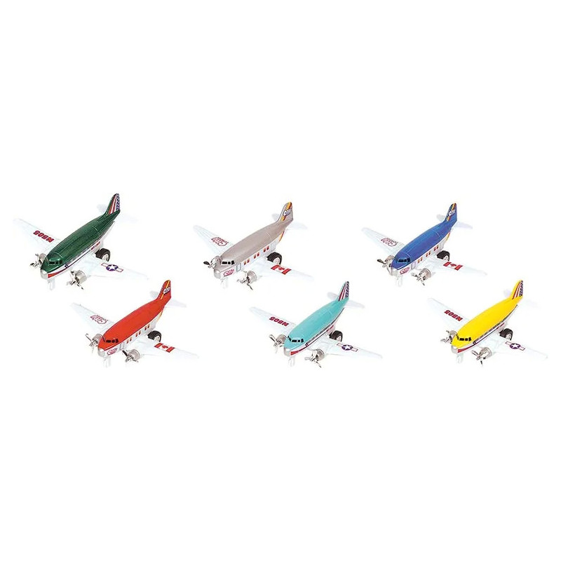 Set de 12 Avion, en métal, L de 12 cm - jouet à l'ancienne