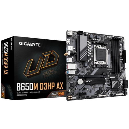 Cartes mères - GIGABYTE - B650M D3HP AX Carte mère - AMD Ryzen série 9000, VRM 5+2+2 phases, jusqu'à 8000 MHz DDR5 (OC), 2xPCIe 