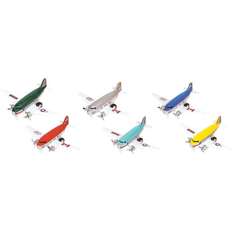 Set de 12 Avion, en métal, L de 12 cm - jouet à l'ancienne