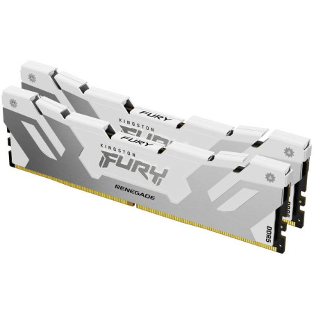 Modules de mémoire - Kingston Technology - DIMM DDR5 CL32 32Go 6000 MT/s (kit de 2) FURY Renegade Blanc XMP | Soul Rebel E-Shop