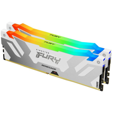 Modules de mémoire - Kingston Technology - 32Go 6400MT/s DDR5 CL32 DIMM (Kit de 2) FURY Renegade RGB Blanc XMP | Soul Rebel E-Sh
