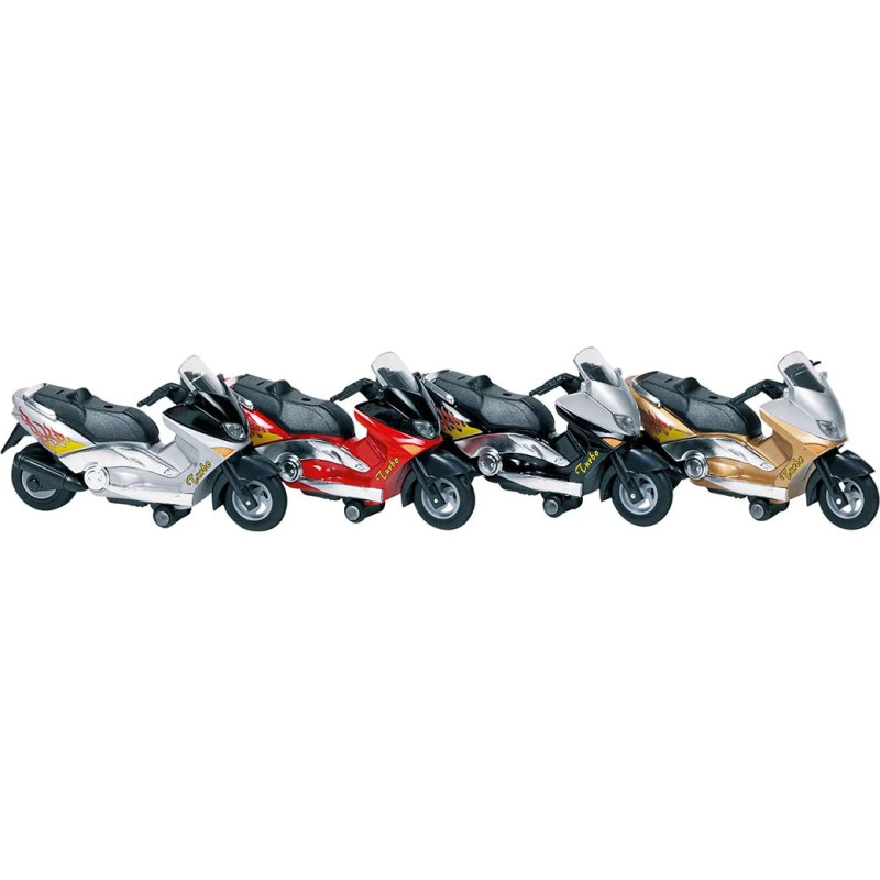Display de 12 Scooter son et lumière, métal, L de 12,5 cm - jouet à l'ancienne