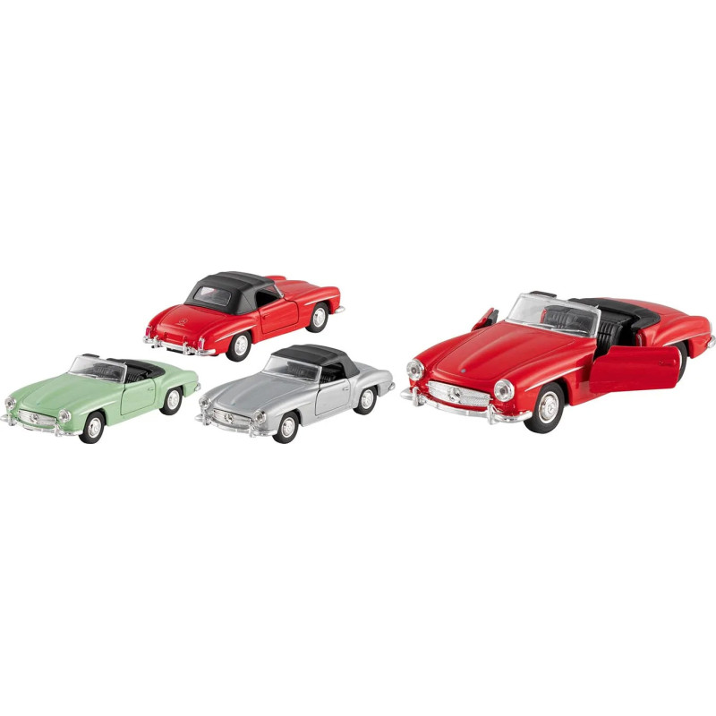 Display de 12 Mercedes-Benz 190SL (1955), 1/36, L de 12 cm - jouet à l'ancienne