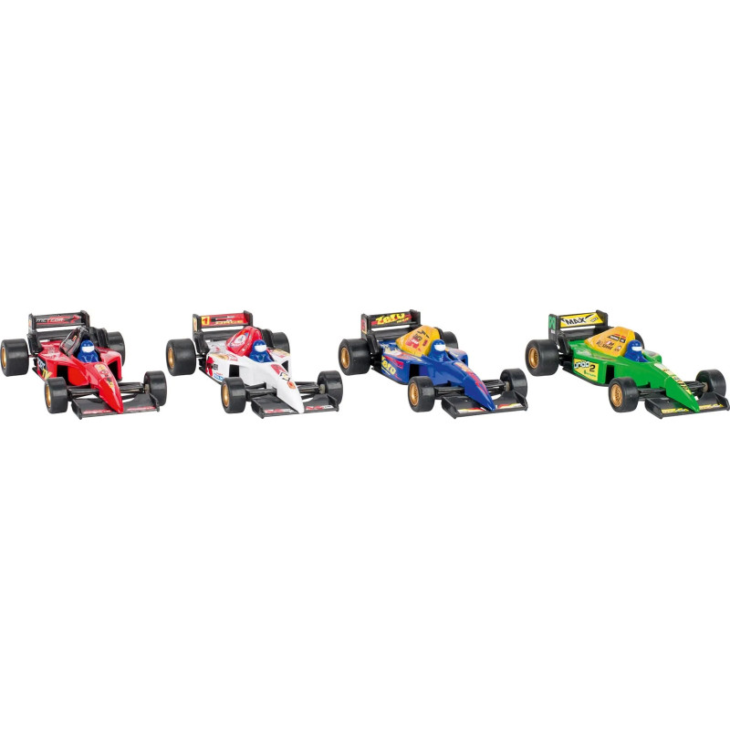 Display de 12 Formula Racer en métal, L de 10,7 cm - jouet à l'ancienne