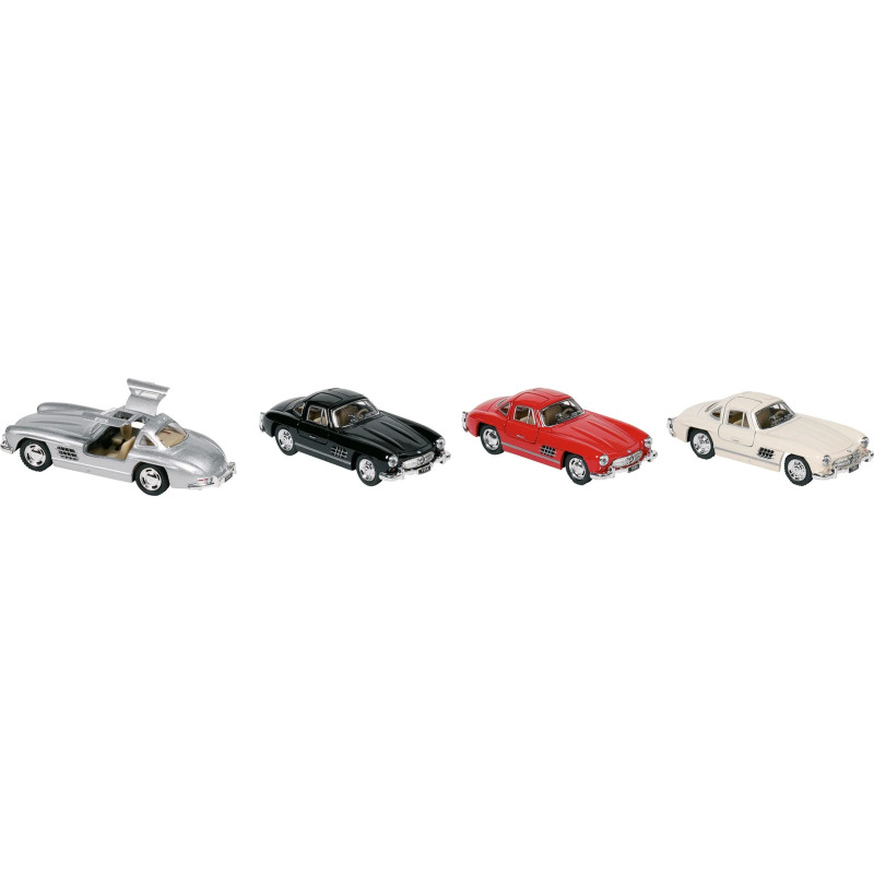 Display de 12 Mercedes-Benz 300SL Coupé  (1954), métal, 1/36, L de 12,8 cm - jouet à l'ancienne
