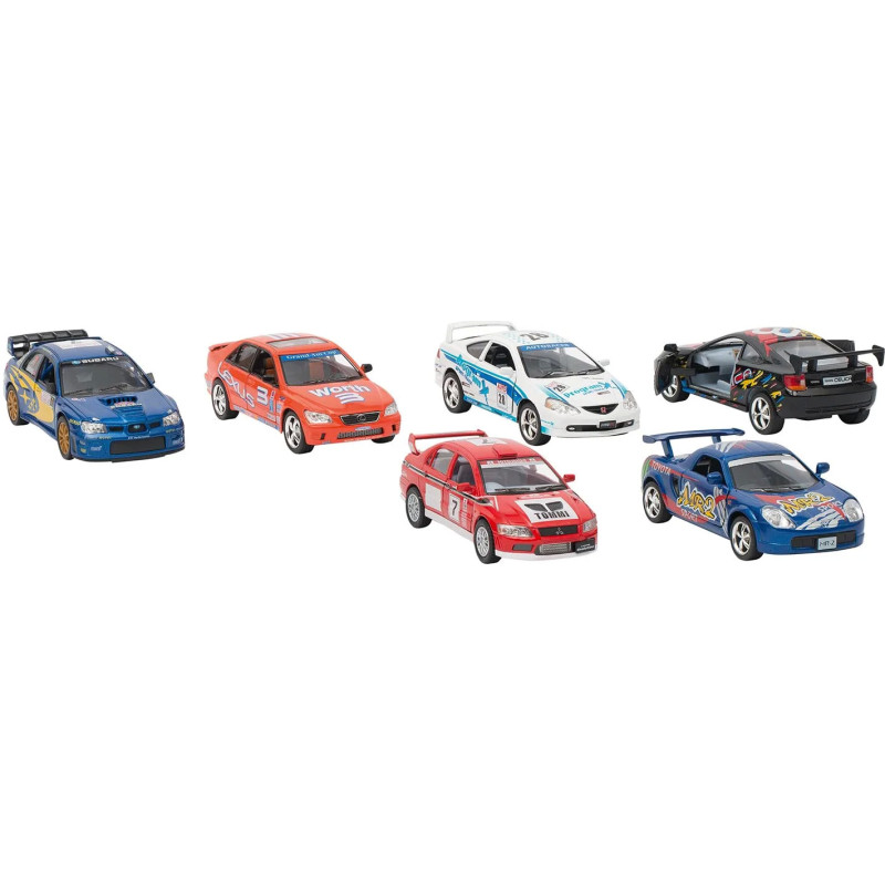 Set de 12 Street racers, en métal, 1/36, L de 12,5 cm - jouet à l'ancienne