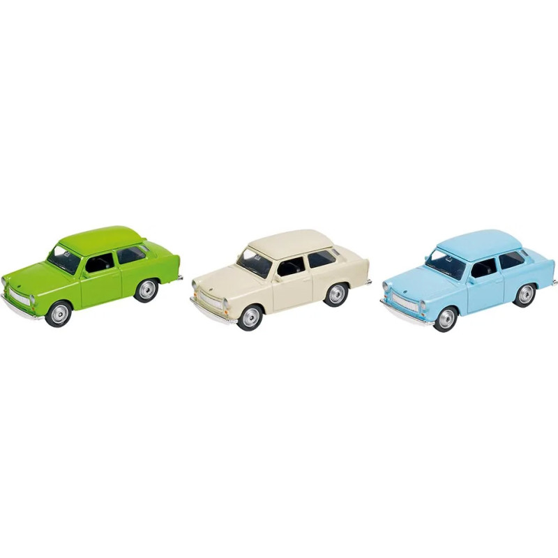 Set de 12 Trabant 601 en métal, L de 7,6 cm - jouet à l'ancienne