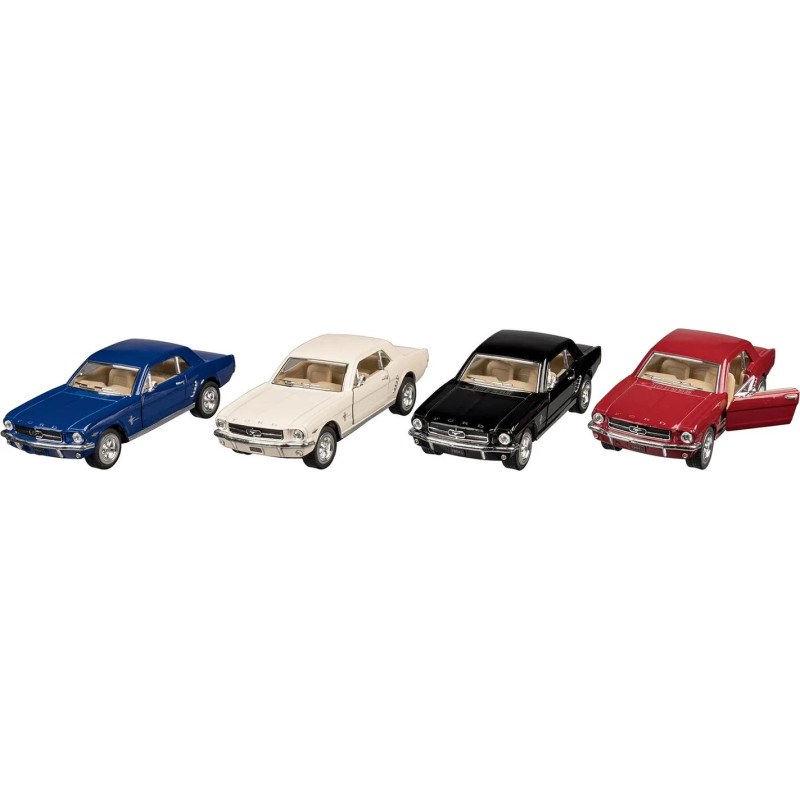 Display de 12 Ford Mustang (1964), en métal, 1/36, L de 13 cm - jouet à l'ancienne