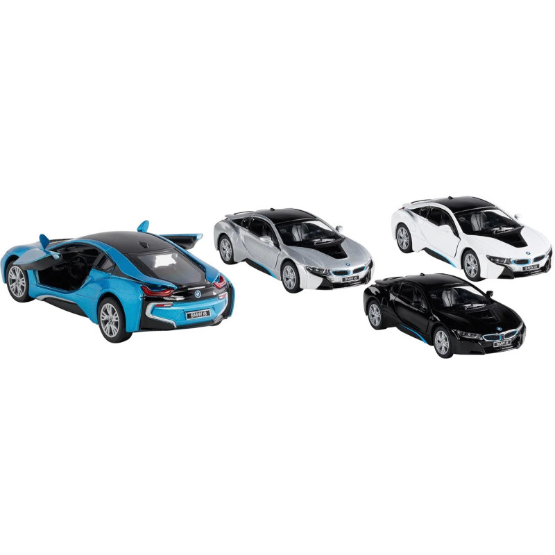 Display de 12 BMW i8, en métal, 1/36, L de 12,5 cm - jouet à l'ancienne