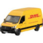 Display de 12 Mercedes Benz Sprinter DHL, en métal, 1/48, L de 12,5 cm - jouet à l'ancienne