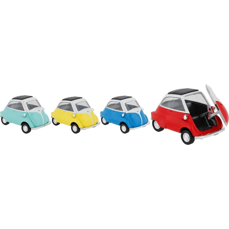 Display de 12 BMW-Isetta en métal, 1/24-27, L de 8,7 cm - jouet à l'ancienne