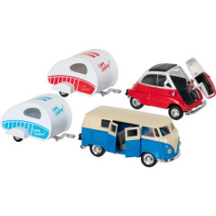 Volkswagen Microbus/BMW-Isetta avec caravane