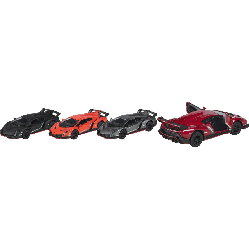 Display de 12 Lamborghini Veneno, en métal, 1/36, L de 13 cm - jouet à l'ancienne