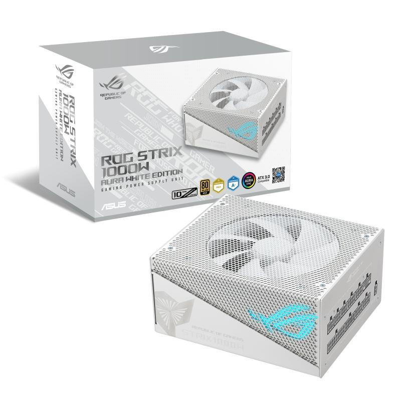 Unités d'alimentation d'énergie - ASUS - ROG-STRIX-1000G-AURA-WHITE-GAMING