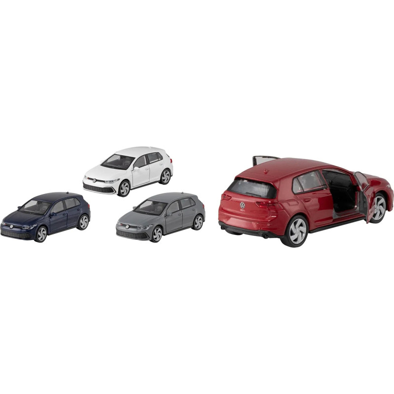 Display de 12 Golf 8 GTI, en métal, 1/34-39, L de 11,5 cm - jouet à l'ancienne
