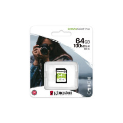 Cartes mémoire - Kingston Technology - Carte SDXC Canvas Select Plus 100R C10 UHS-I U1 V10 de 64 Go | Soul Rebel E-Shop