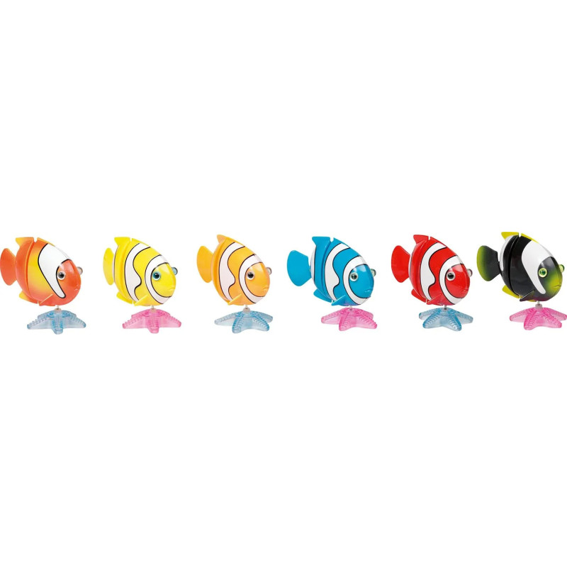 Set de 12 Poissons, moteur à remonter - jouet à l'ancienne