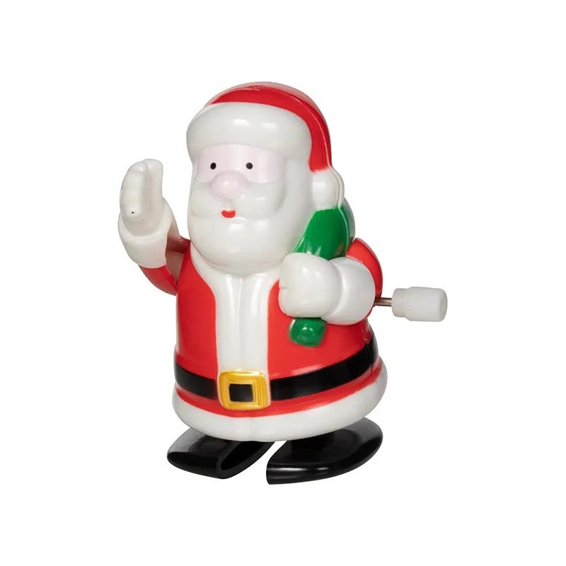 Set de 12 Père Noël, moteur à remonter - jouet à l'ancienne