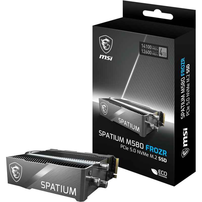 Disques SSD - MSI - SPATIUM M580 PCIe 5.0 NVMe M.2 FROZR 4TB