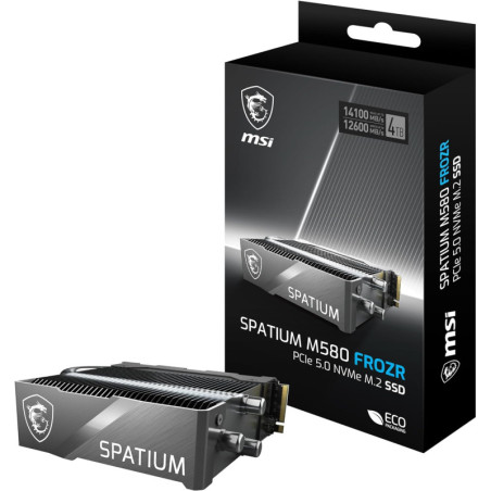 Disques SSD - MSI - SPATIUM M580 PCIe 5.0 NVMe M.2 FROZR 4TB | Soul Rebel E-Shop