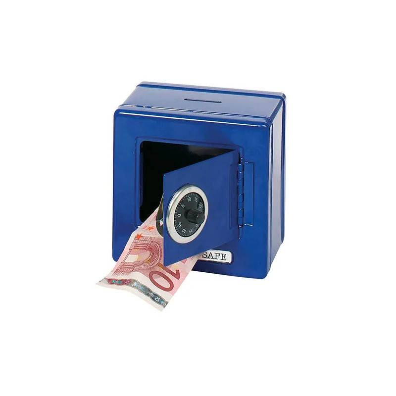 pièce 1 Coffre-fort à combinaison, bleu - jouet à l'ancienne