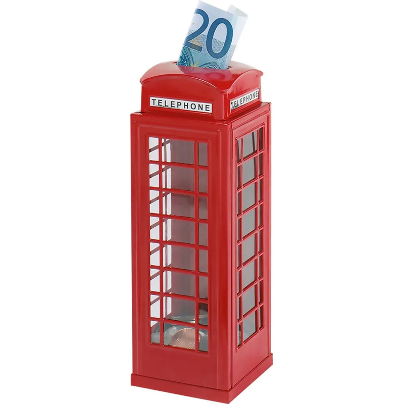 pièce 1 Tirelire au design de cabine téléphonique - jouet à l'ancienne
