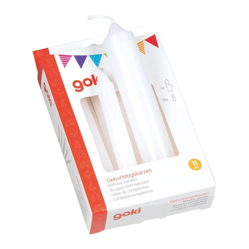 Set de 11 bougies d'anniversaire