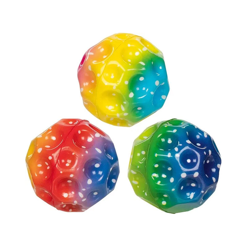 Set of 12 Rainbow Super Bouncy Balls - Old Fashioned Toy