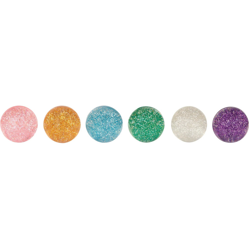 Set de 12 Balles rebondissantes scintillante - jouet à l'ancienne