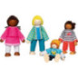 Set de 1 Poupées flexibles famille métissée - jouet à l'ancienne