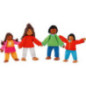 Set de 1 Poupées flexibles Famille moderne II - jouet à l'ancienne