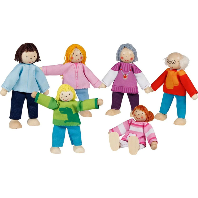 Set de 1 Poupées flexibles Famille moderne - jouet à l'ancienne
