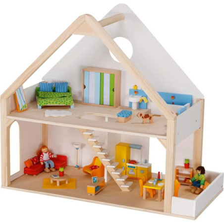 Maison de poupées 2 niveaux - Jouet à l'ancienne - Disponible sur Soul Rebel E-Shop