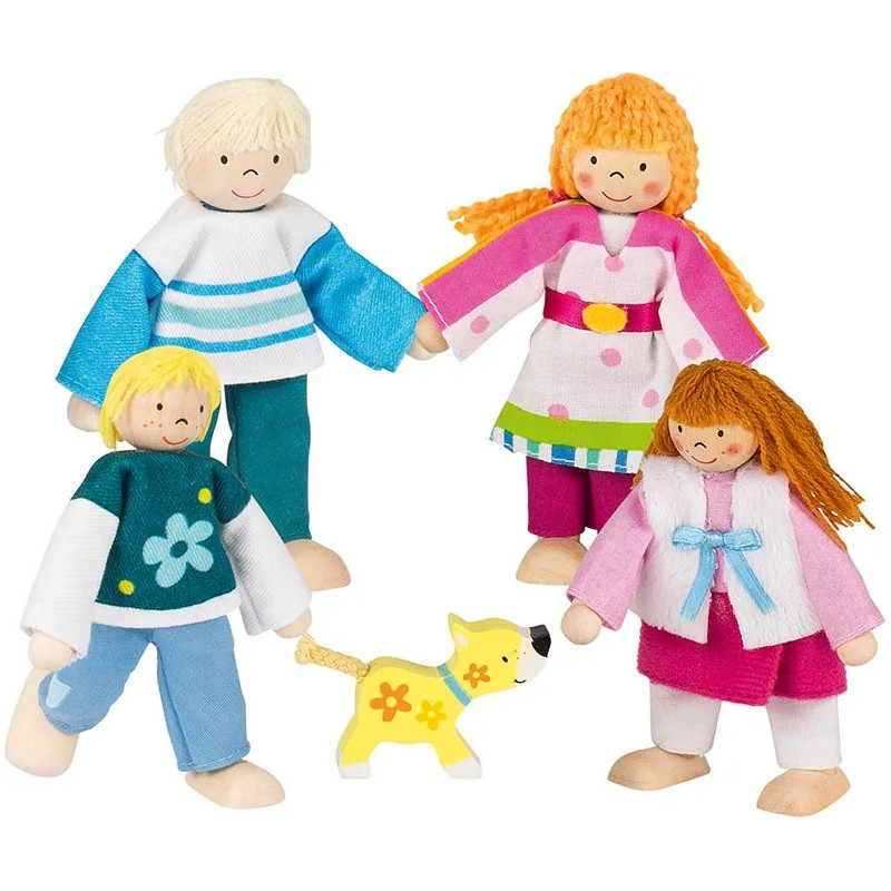 Set de 1 Poupées flexibles famille - jouet à l'ancienne