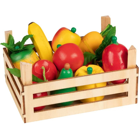 Fruits et légumes dans une cagette