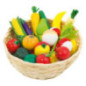 Set de 1 Corbeille de fruits et légumes - jouet à l'ancienne